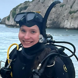 Anna Dukiel podczas nurkowania